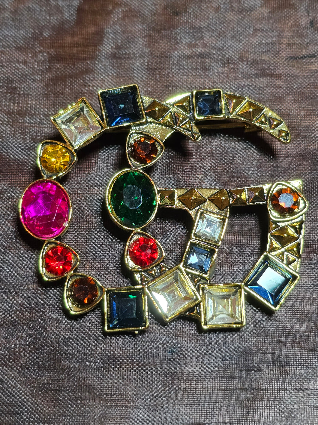 Rhinestone designer brooch