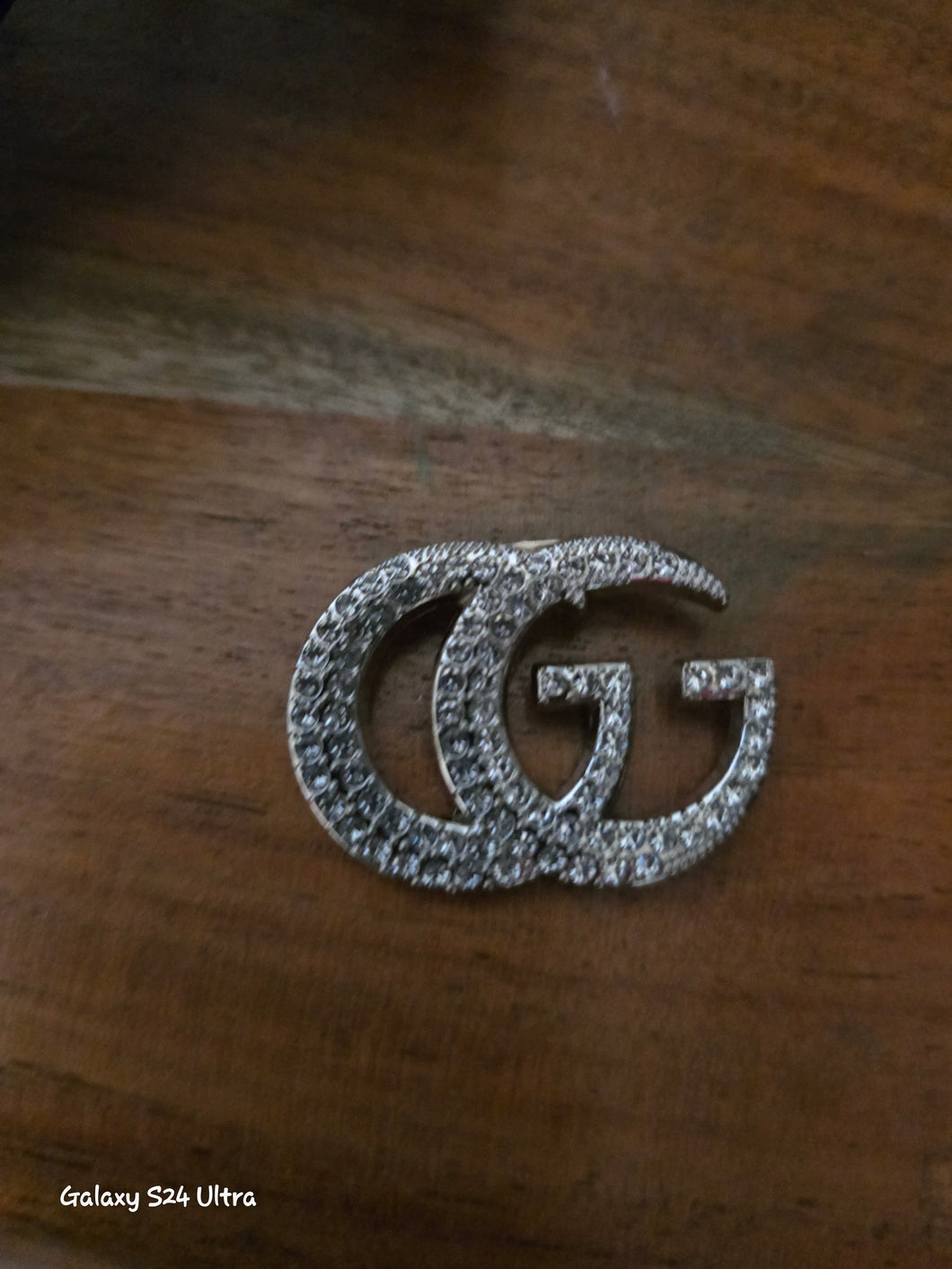 Gucci silver tone brooch