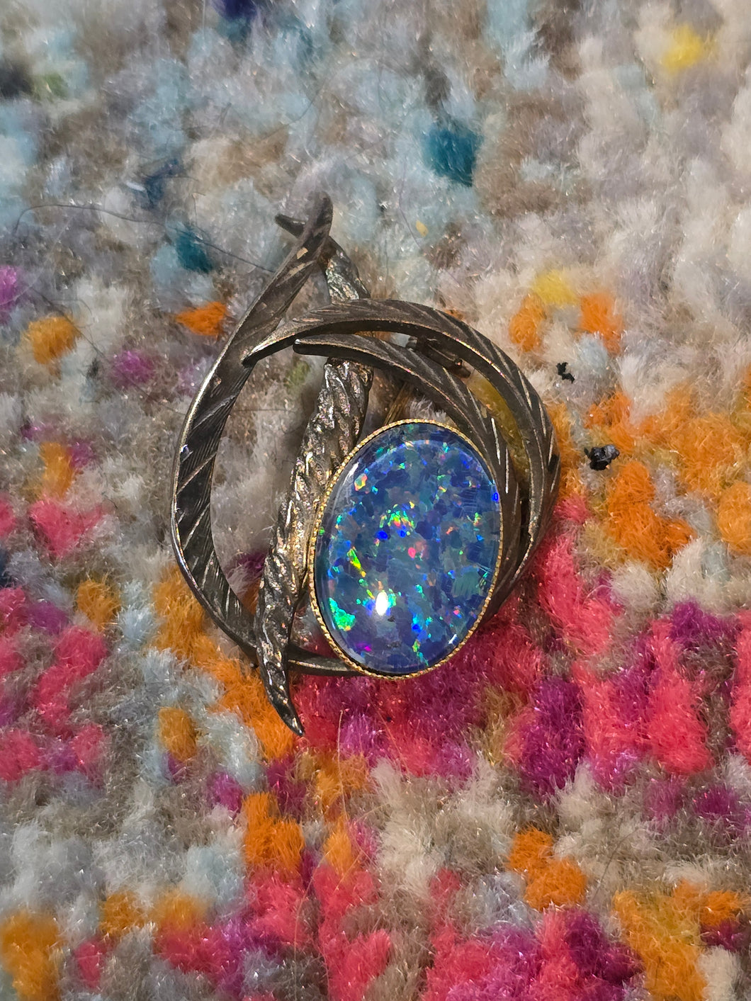 Opal brooch