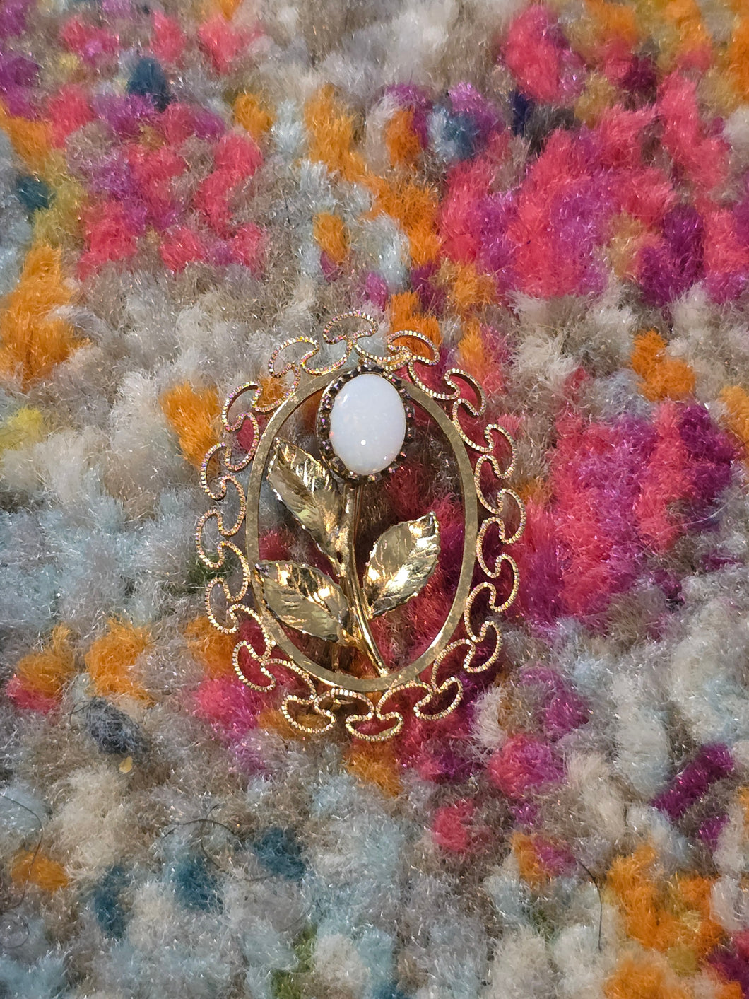 Opal brooch