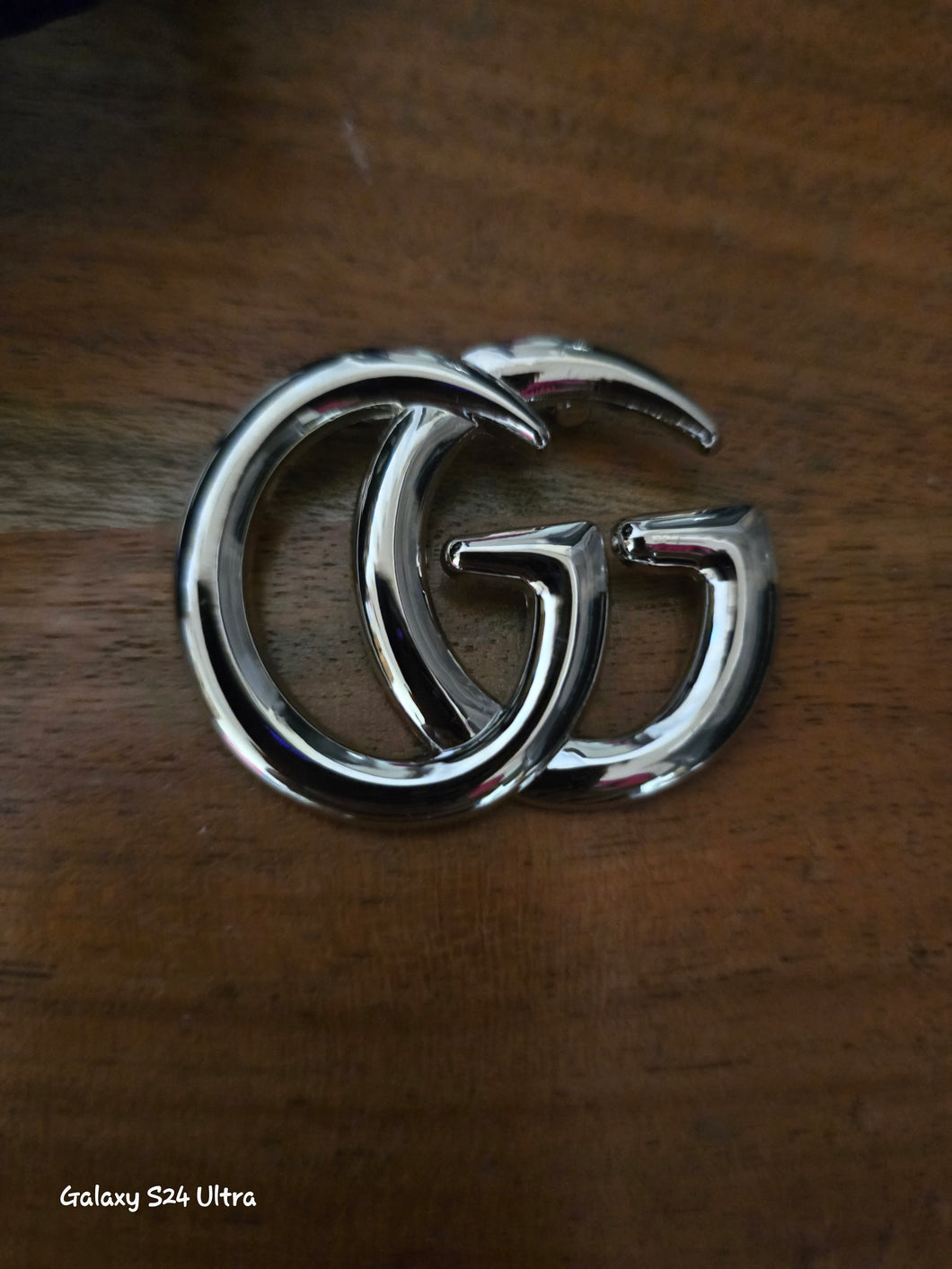 Gucci silver tone brooch